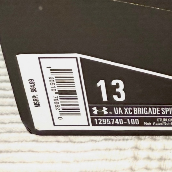 Under Armour XC Brigade Spikes, Grey and Black, 13 - Picture 9 of 9